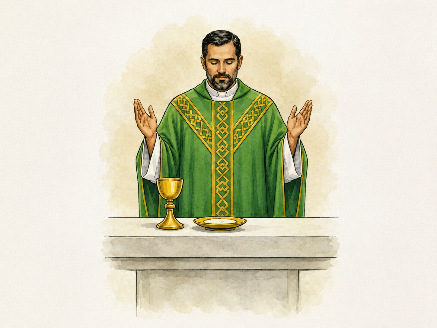 Priest at the altar